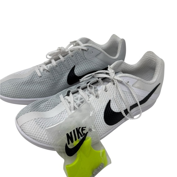 Nike Force Rival Zoom Men’s Size 9.5 Spiked White Black Track Shoes NWT main image 6